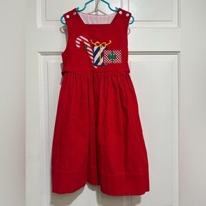 Size 5/6 Girls Appliqué‎ Christmas Dress